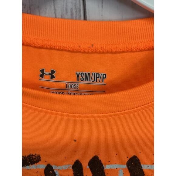 Tomato girl Under Armour Heatgear Youth XL Full Court Shirt Orange S/S - Picture 2 of 5